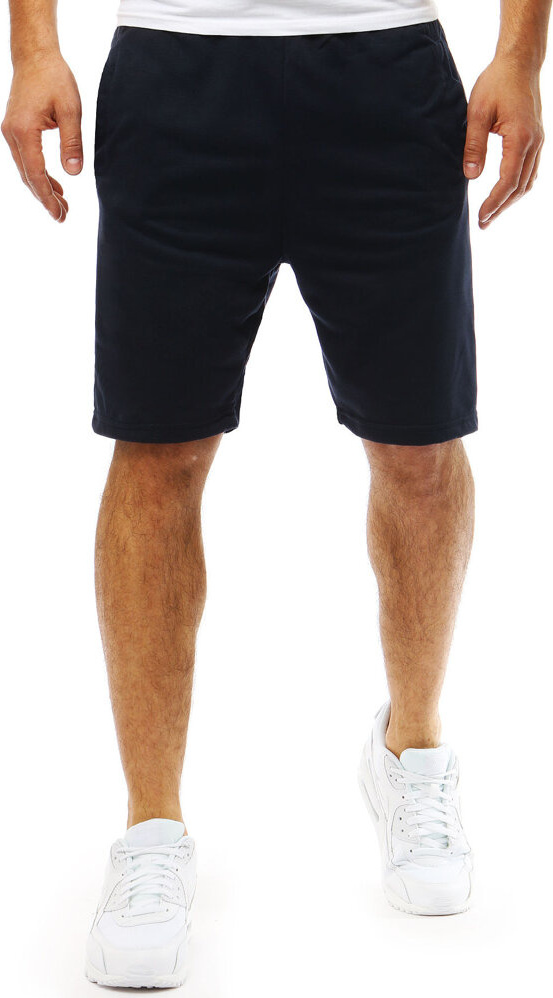 Tmavě modré basic teplákové šortky (Velikost M)