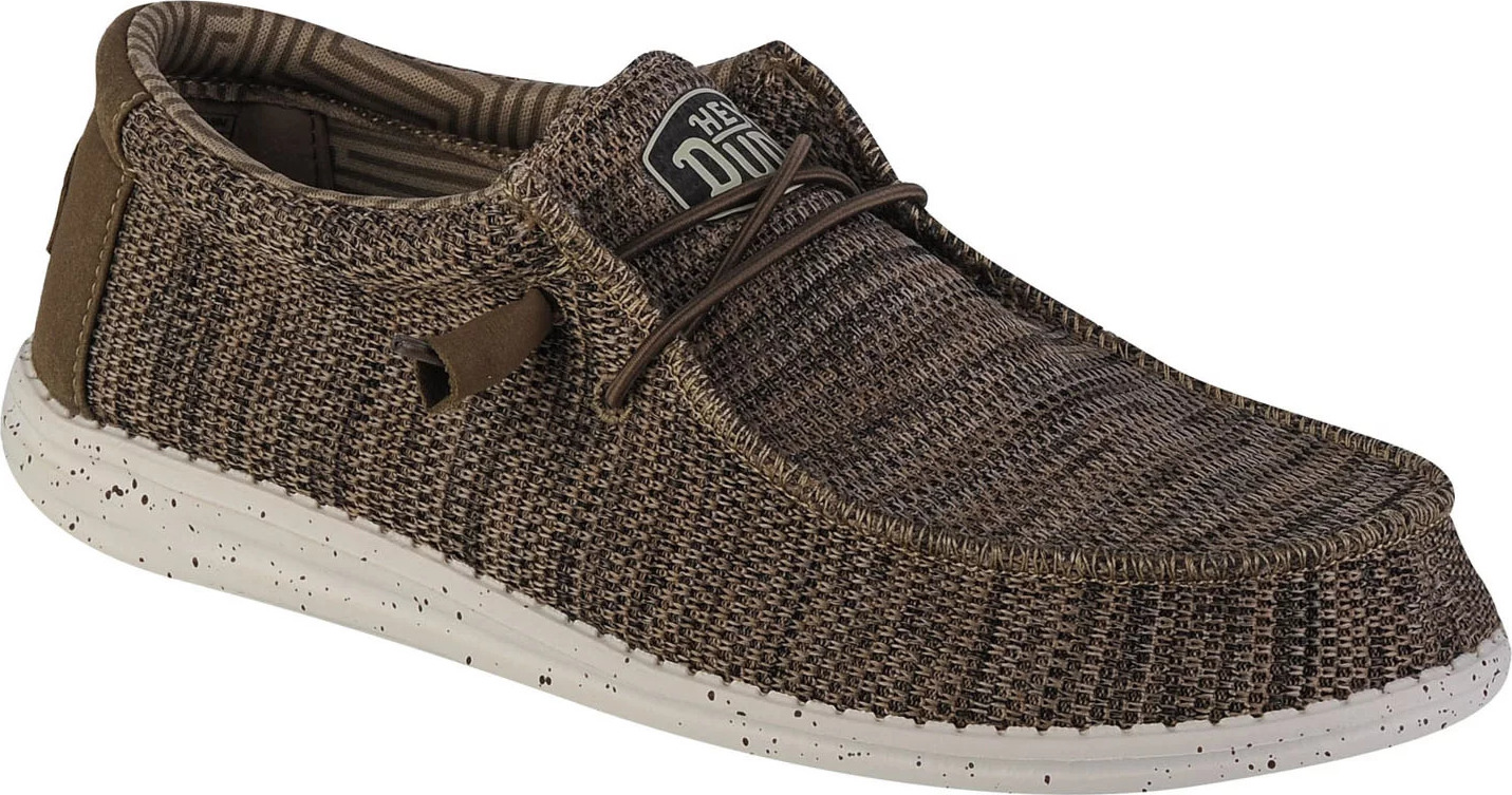 Hnědé pánské polobotky Hey Dude Wally Sox (Velikost 41)