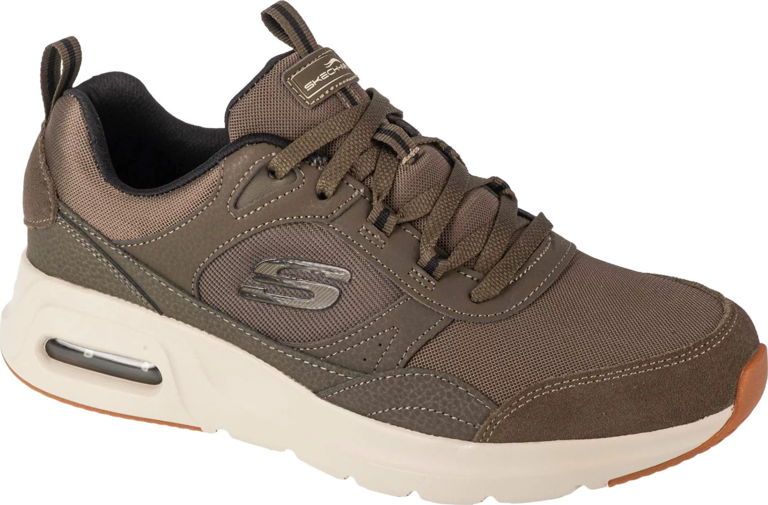 KHAKI PÁNSKÉ TENISKY SKECHERS SKECH-AIR COURT - HOMEGROWN 232646-OLV Velikost: 42.5