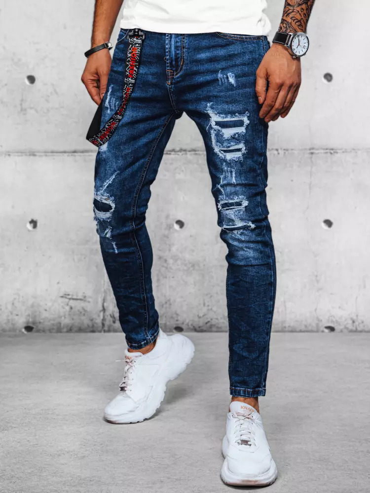 Tmavě modré pánské džíny s oděrkami UX3934 Velikost: 33