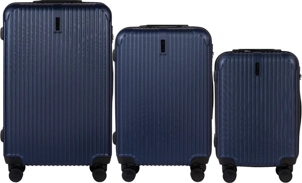 Tmavě modrá sada cestovních kufrů EGRET TR059, (L,M,S) Wings, Dark Blue Velikost: Sada kufrů
