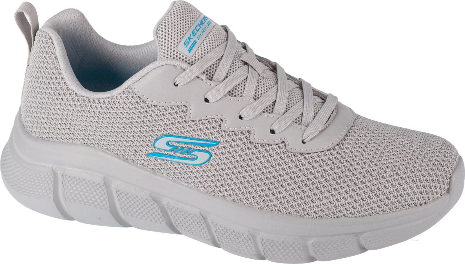 ŠEDÉ LEHKÉ TENISKY SKECHERS BOBS B FLEX - CHILL EDGE 118106-LTGY Velikost: 46