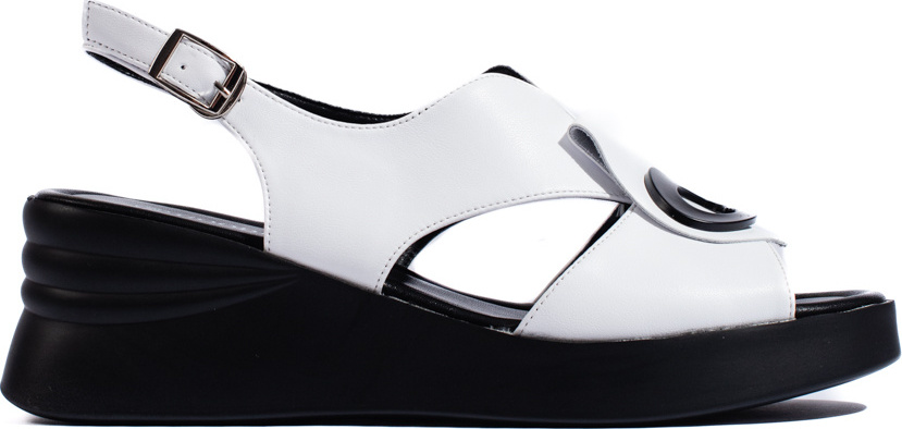 Bílé Pohodlné sandály na klínku GD-LH-2004W Velikost: 36