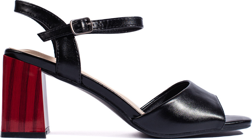 Černé elegantní sandály na sloupku GD-FL1147B Velikost: 36