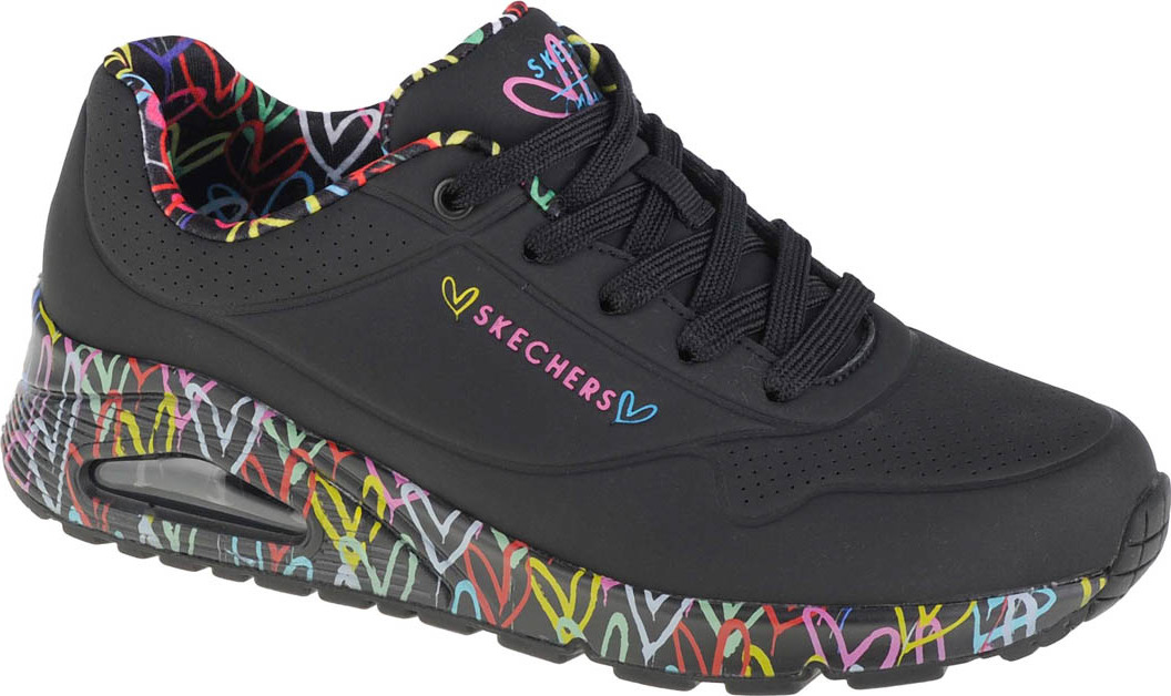 ČERNÉ DÁMSKÉ TENISKY SKECHERS UNO - LOVING LOVE 155506-BBK Velikost: 35