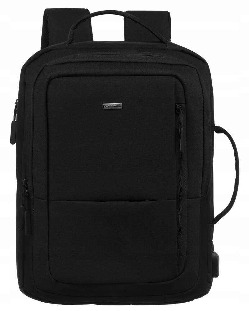 Peterson Černý sportovní batoh s USB portem PTN 77706 Velikost: ONE SIZE