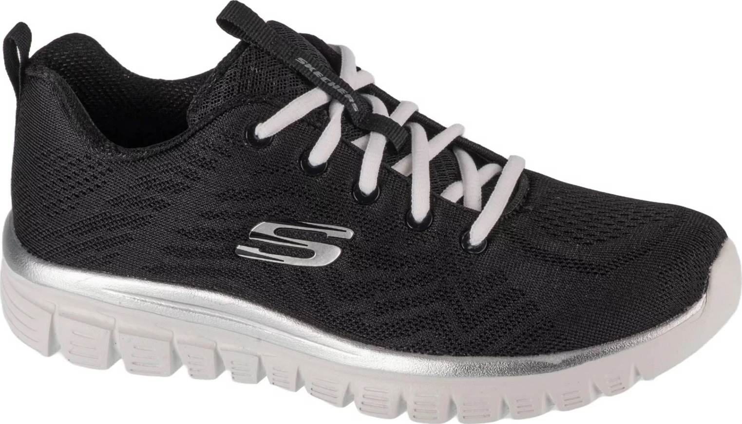 ČERNÉ DÁMSKÉ TENISKY SKECHERS GRACEFUL - GET CONNECTED 12615-BKW Velikost: 38