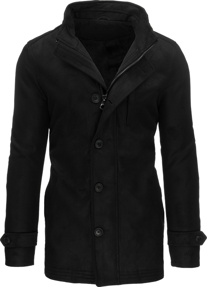 Černý pánský kabát na zip CX0435 Velikost: XL