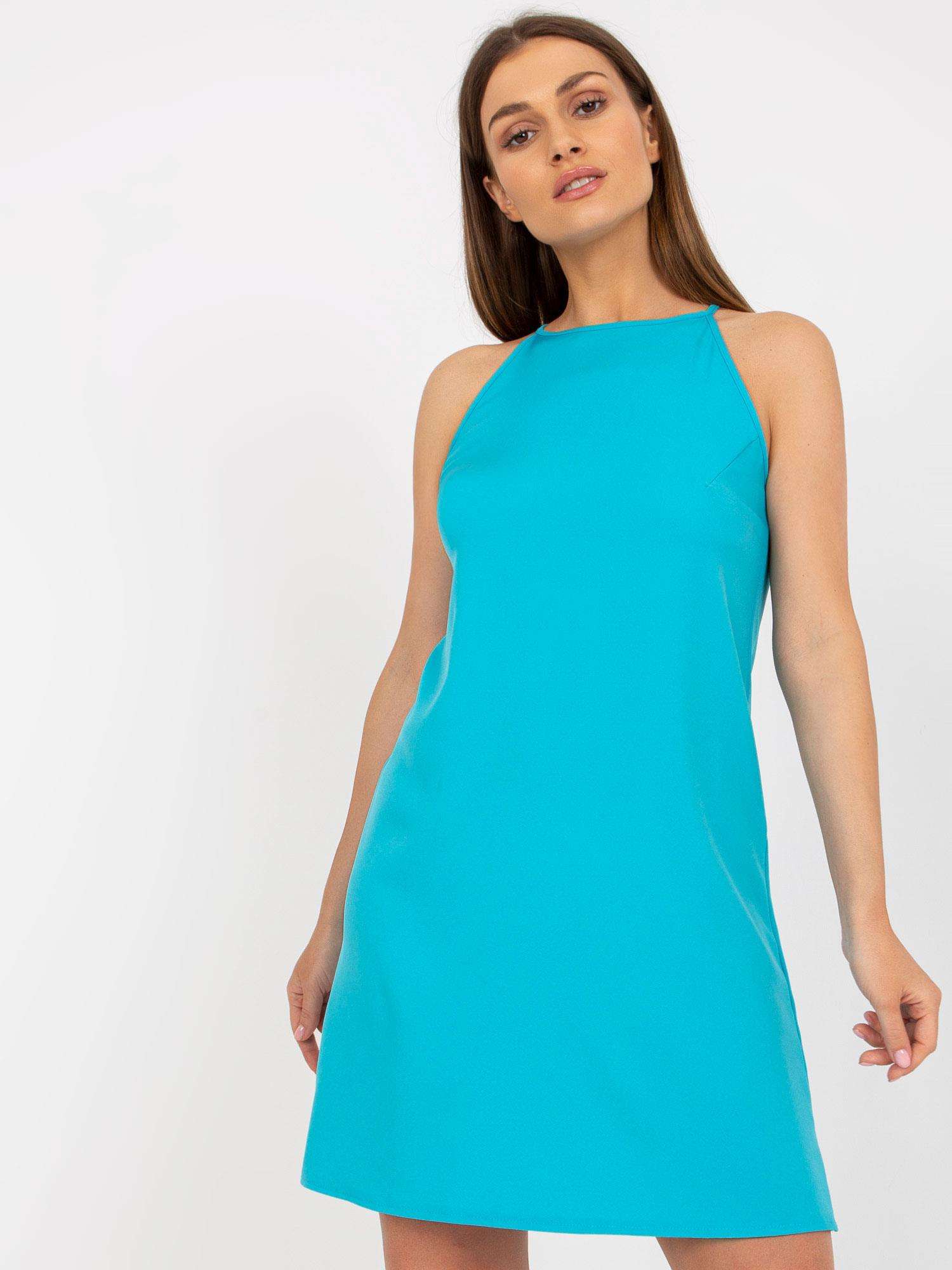 Modré letní šaty na ramínka -WN-SK-1512.74-blue Velikost: S