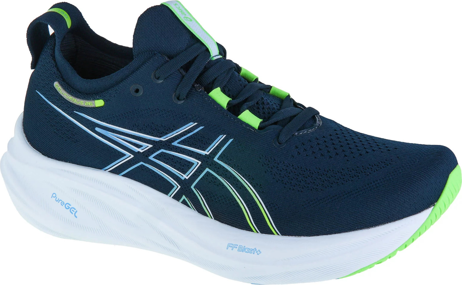 TMAVĚ MODRÉ PÁNSKÉ BĚŽECKÉ BOTY ASICS GEL-NIMBUS 26 1011B794-400 Velikost: 43.5