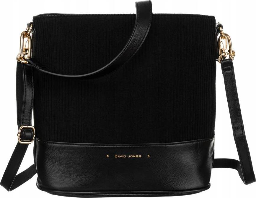 David Jones černá crossbody kabelka s manšestrem 6877-2 Velikost: ONE SIZE