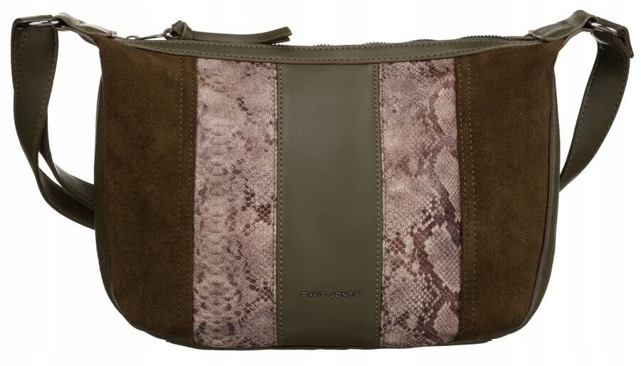 David Jones tmavá khaki vzorovaná crossbody kabelka 6885-1 Velikost: ONE SIZE