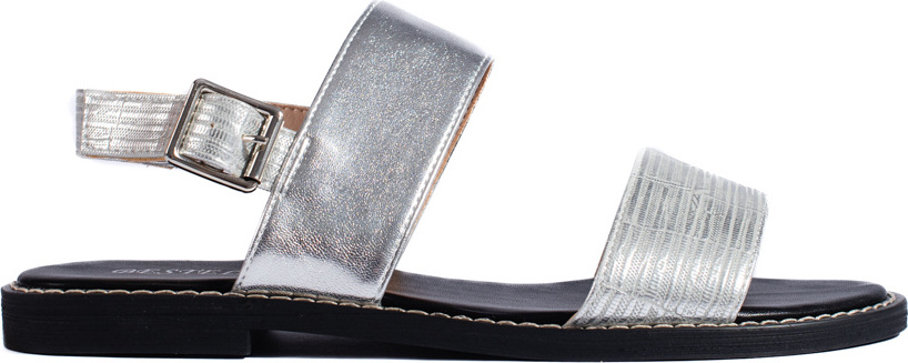 Stříbrné ploché sandály 168-509S Velikost: 40