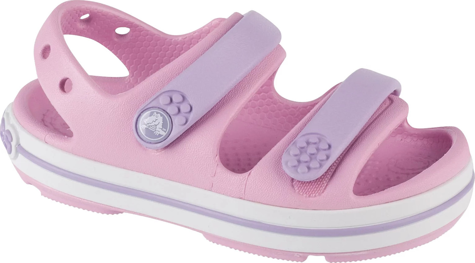 Světle růžové dívčí sandály Crocs Crocband Cruiser Sandal T 209424-84I Velikost: 23/24