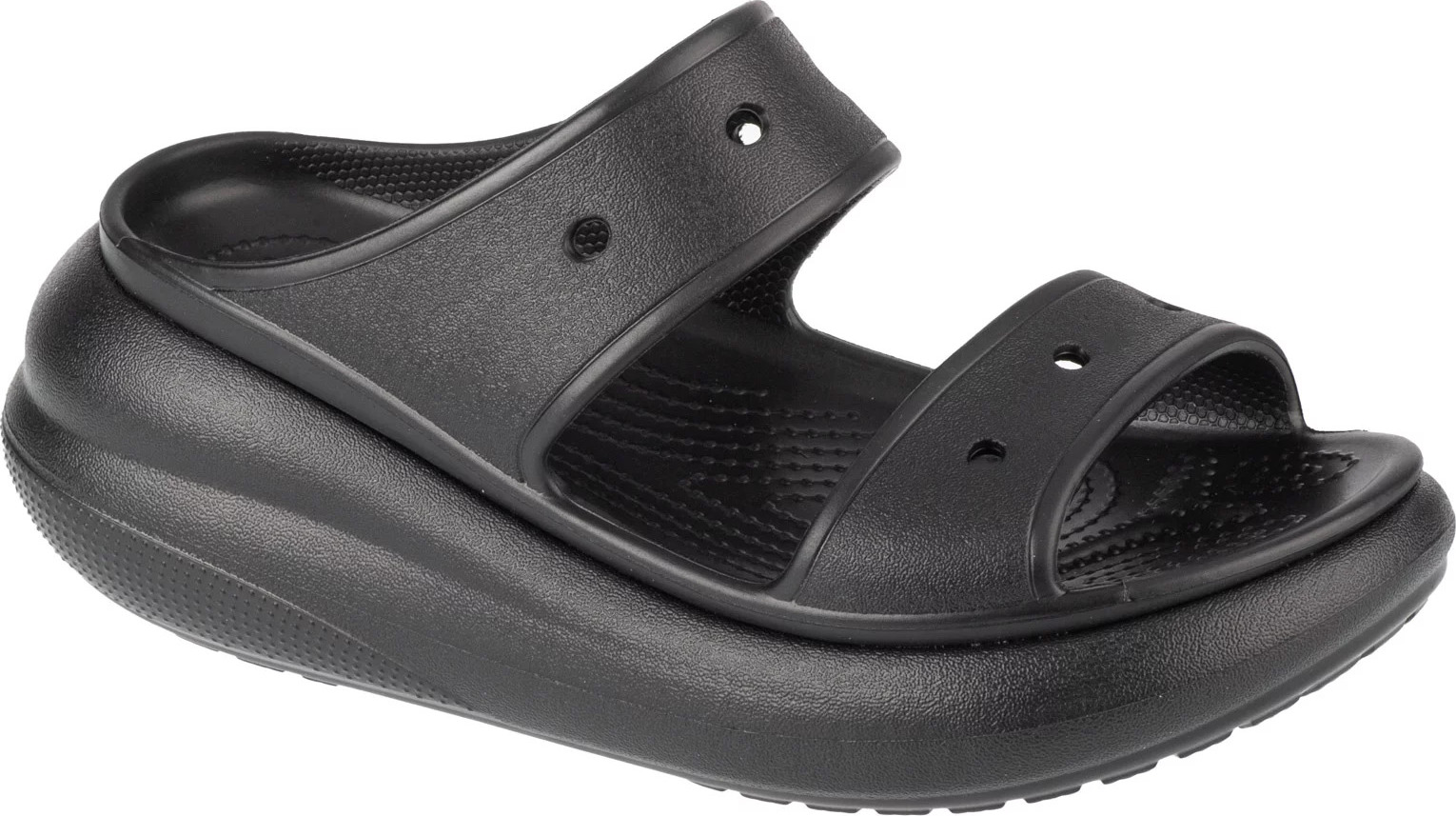 Černé stylové nazouváky na platformě Crocs Classic Crush Sandal 207670-001 Velikost: 39/40