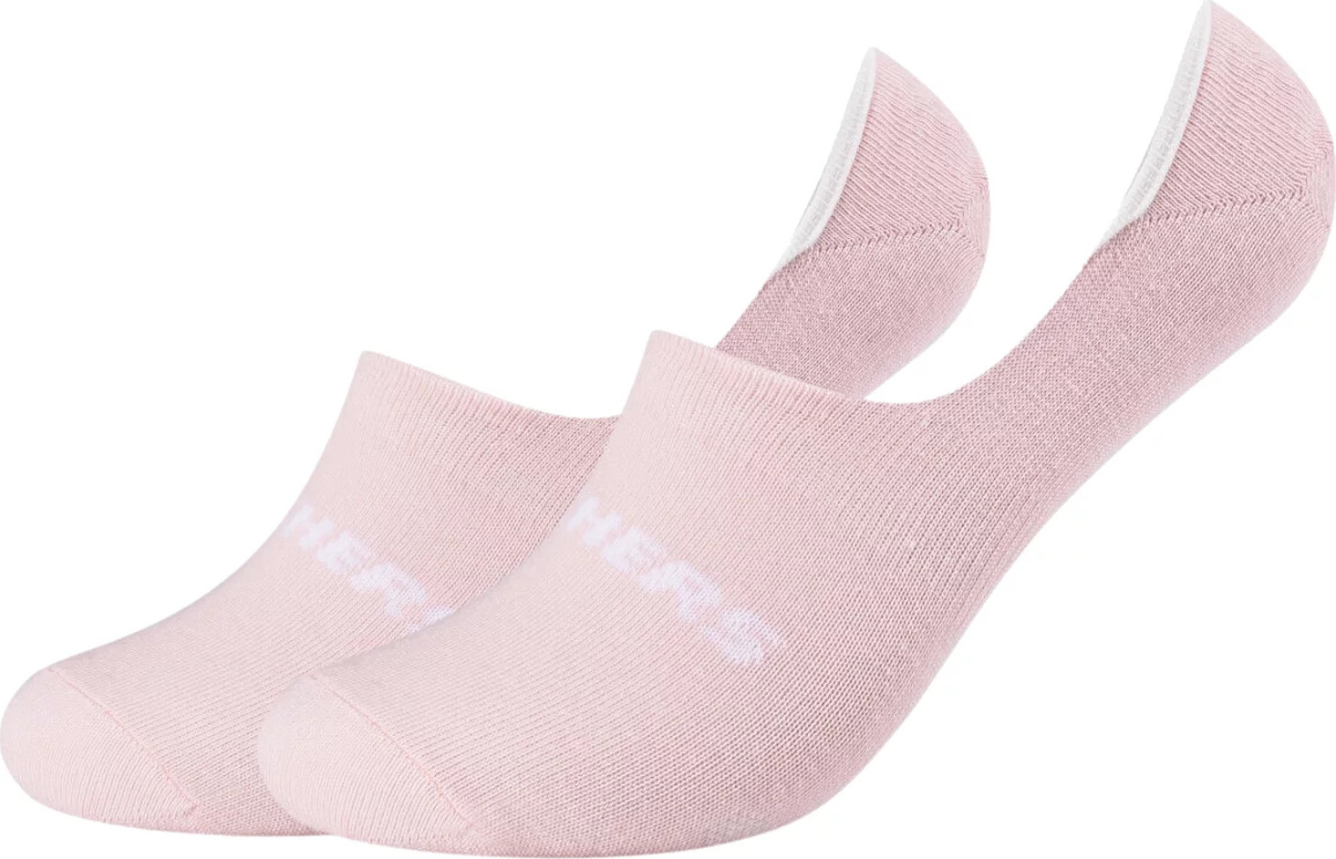 Světle růžové nízké ponožky - 2 páry Skechers 2PPK Mesh Ventilation Footies Socks SK44008-4242 Velikost: 43-46