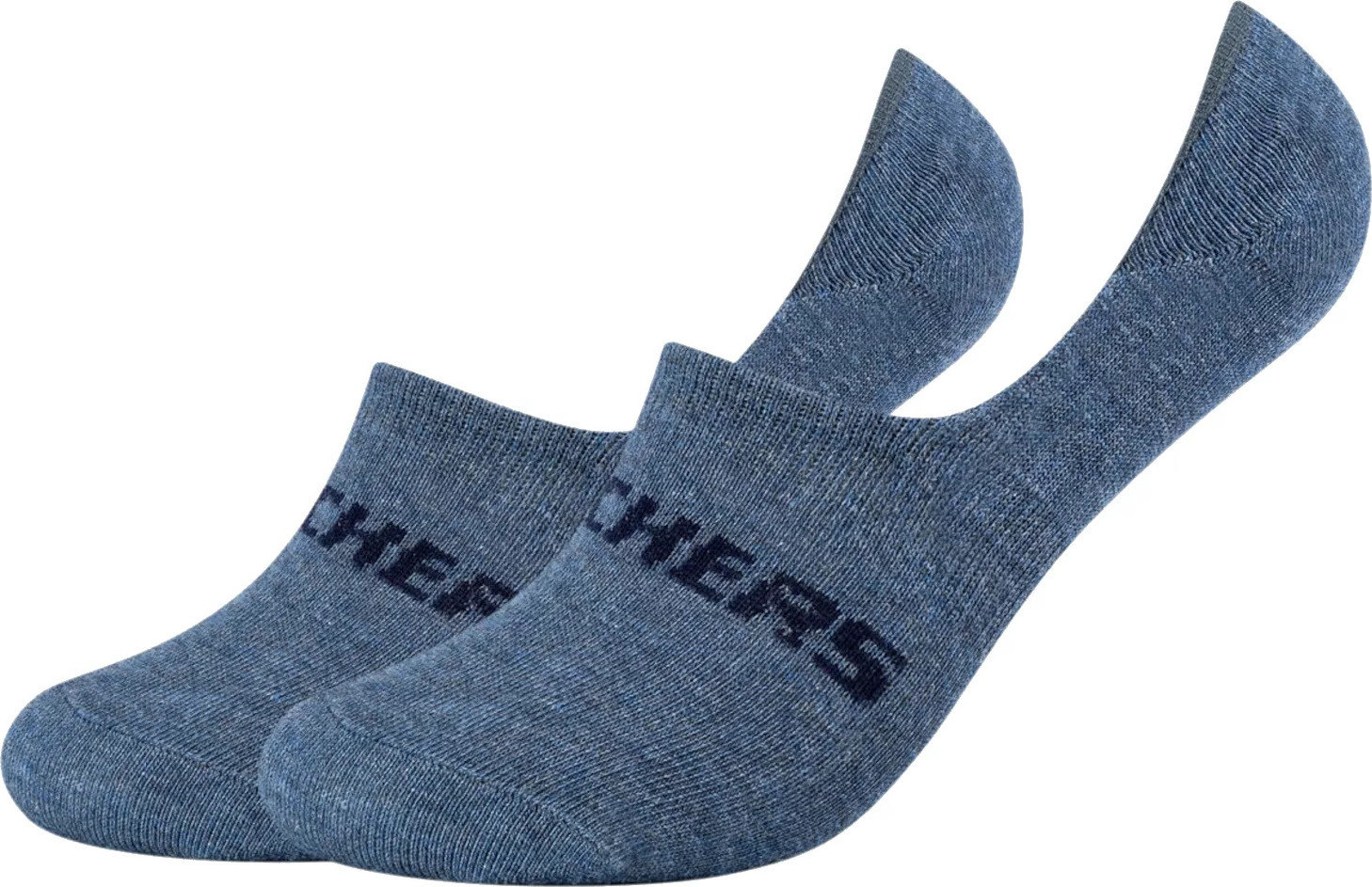 Tmavě modré nízké ponožky - 2 páry Skechers 2PPK Mesh Ventilation Footies Socks SK44008-5500 Velikost: 39-42