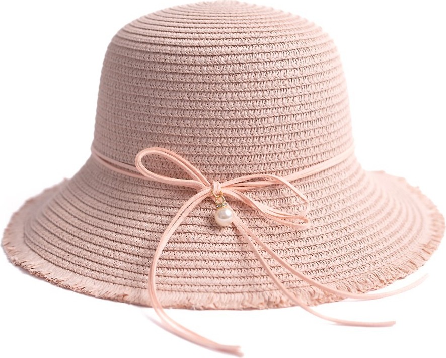 Plážový klobouk pro ženy a dívky Art Of Polo 24159 Amares Velikost: 55-56 cm, Barva: Světle růžová
