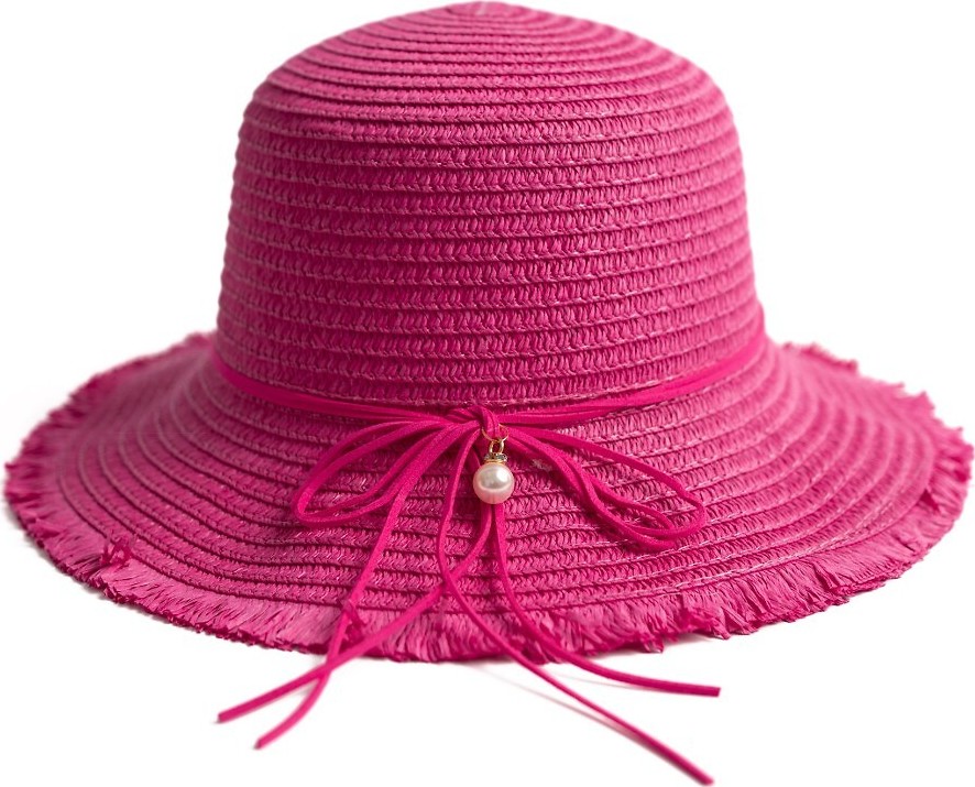 Plážový klobouk pro ženy a dívky Art Of Polo 24159 Amares Velikost: 55-56 cm, Barva: fuchsiová