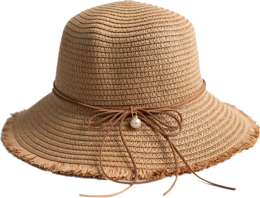 Plážový klobouk pro ženy a dívky Art Of Polo 24159 Amares Velikost: 55-56 cm, Barva: Tmavě béžová