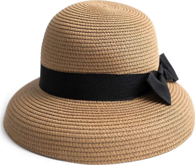 Letní klobouk s ozdobnou mašličkou Art Of Polo 24145 Pavia Velikost: 54-57 cm, Barva: Tmavě béžová