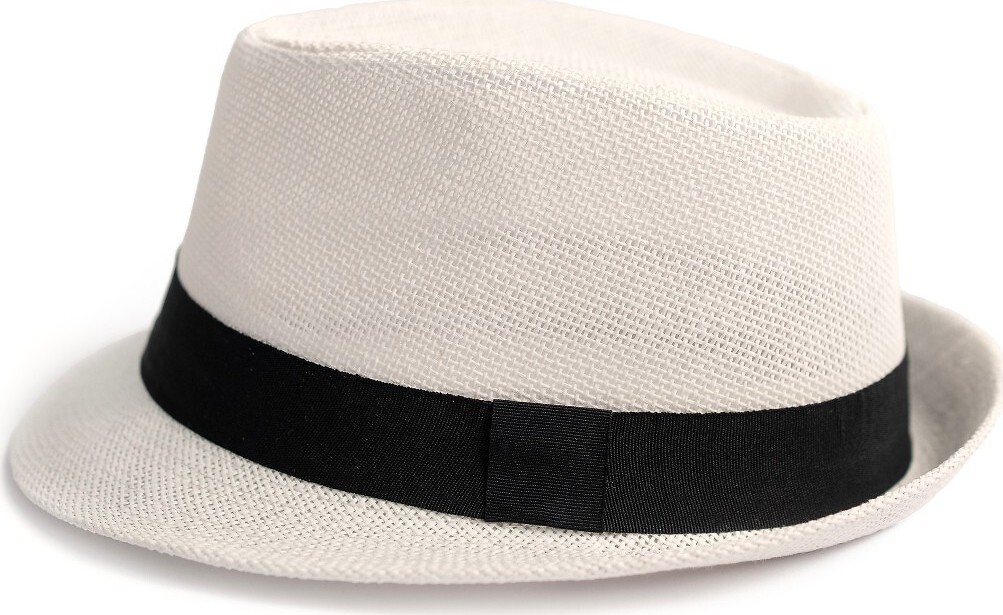 Letní klobouk s kontrastní stuhou Art Of Polo 20230 Arendo Velikost: 60 cm, Barva: Bílá