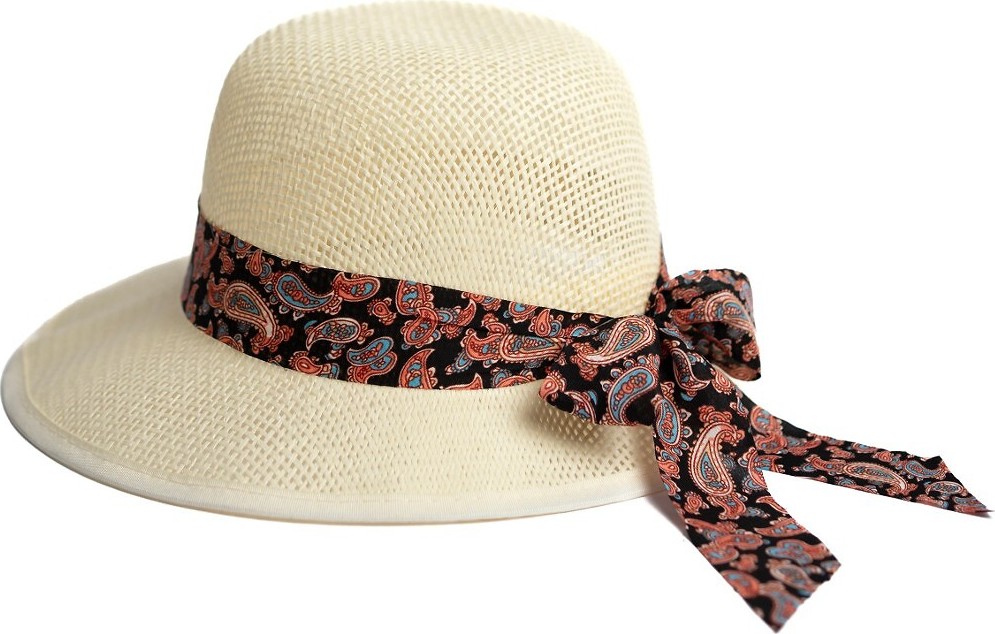 Letní klobouk s ozdobnou stuhou Art Of Polo 24137 Santo Amaro Velikost: 54-57 cm, Barva: Smetanová