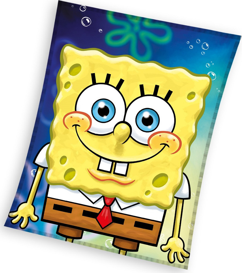 Barevná fleecová dětská deka SpongeBob SquarePants Velikost: ONE SIZE