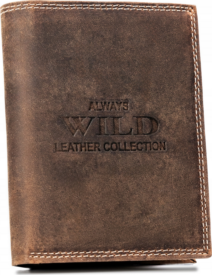 Always Wild světle hnědá kožená peněženka bez zapínání A203 N4-CHM-BL Velikost: ONE SIZE