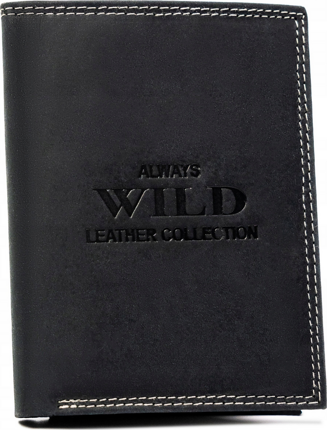 Always Wild černá kožená peněženka bez zapínání A202 N4-CHM-BL Velikost: ONE SIZE