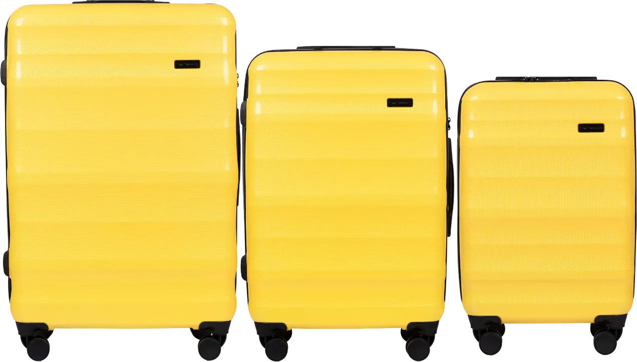 Žlutá sada cestovních kufrů PC17268, Sada 3 kufrů (L,M,S) Velikost: Sada kufrů