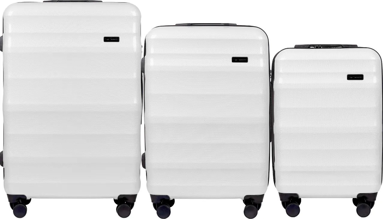 Bílá sada cestovních kufrů PC17268, Velikost: Sada kufrů