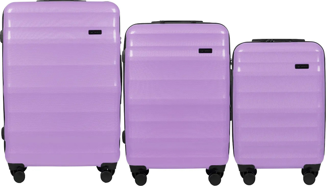 Lila sada cestovních kufrů PC17268, Velikost: Sada kufrů