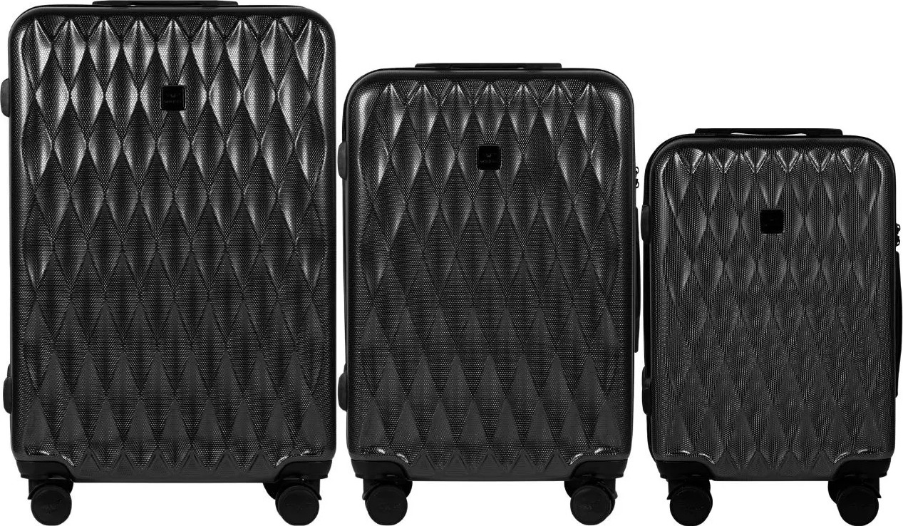Tmavě šedá sada cestovních kufrů GOLDEN EAGLE PC190, Set of 3 suitcases (L,M,S) Velikost: Sada kufrů