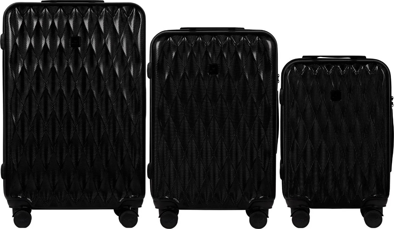 Černá sada cestovních kufrů GOLDEN EAGLE PC190, Set of 3 suitcases (L,M,S) Velikost: Sada kufrů