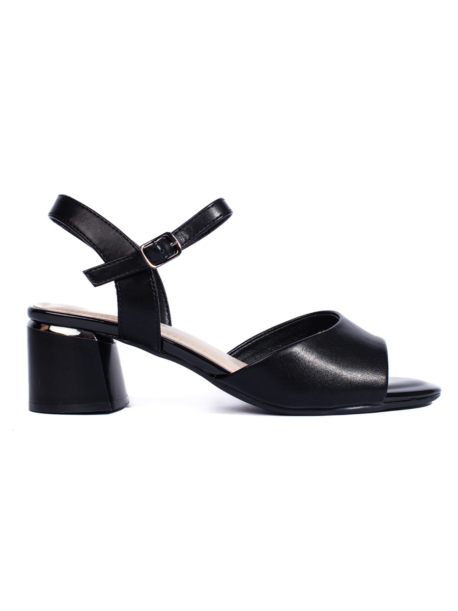 Černé elegantní sandály na sloupcovém podpatku Sergio Leone SK-876B Velikost: 36
