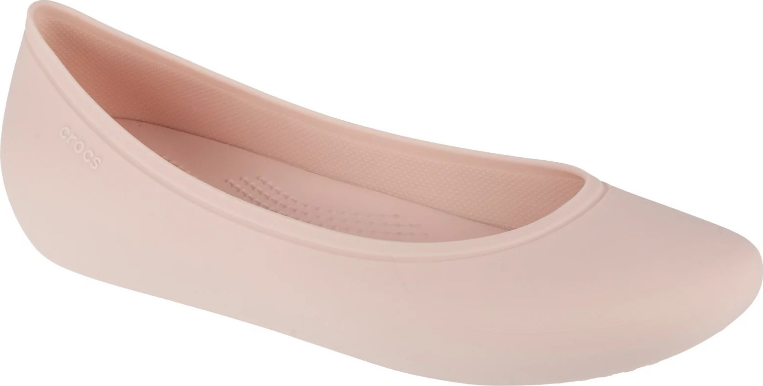 PUDROVÉ DÁMSKÉ BALERÍNY CROCS BROOKLYN FLAT W 209384-6UR Velikost: 38/39