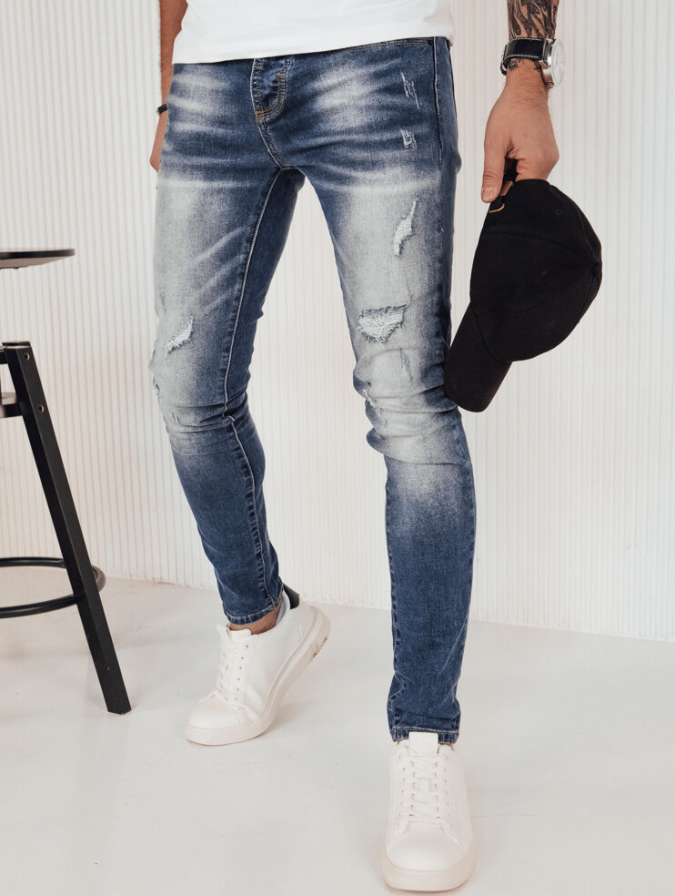 Modré džínové kalhoty s oděrkami UX4154 Velikost: 29