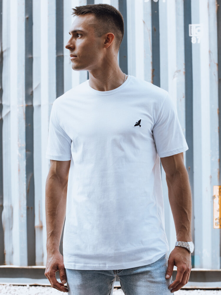 Bílé tričko s drobným potiskem RX5574 Velikost: L