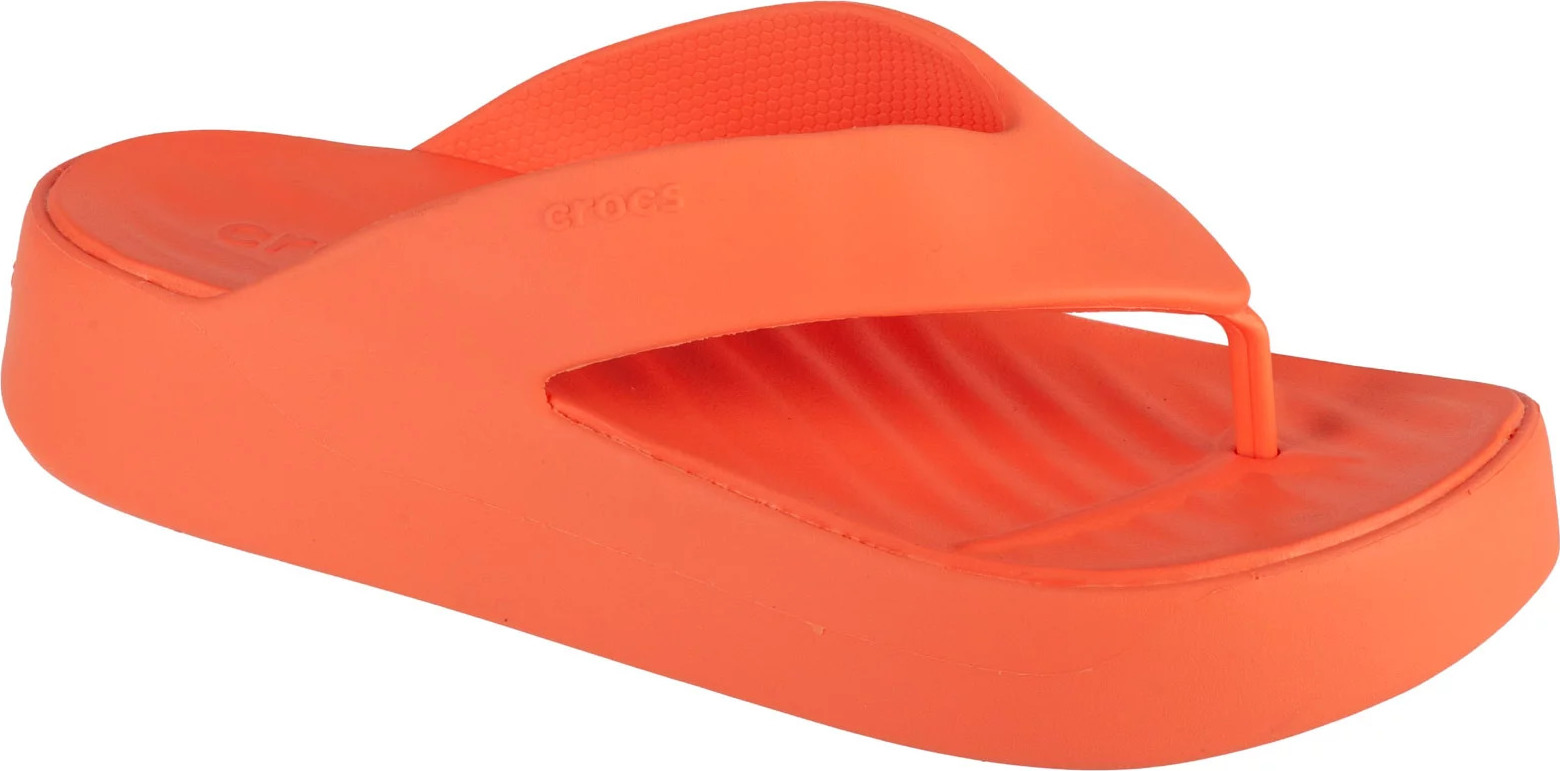 Oranžové žabky na platformě Crocs Gataway Platform Flip (Velikost 37)
