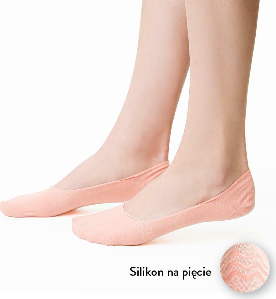 Lososové dámské ponožky do balerínek Art.058 DK008 38-40 ŁOSOSIOWY Skarpety Velikost: 38-40