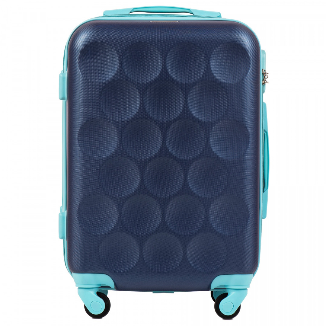 Tmavě modrý kufr s tyrkysovými doplňky Little Bird Velikost: XS