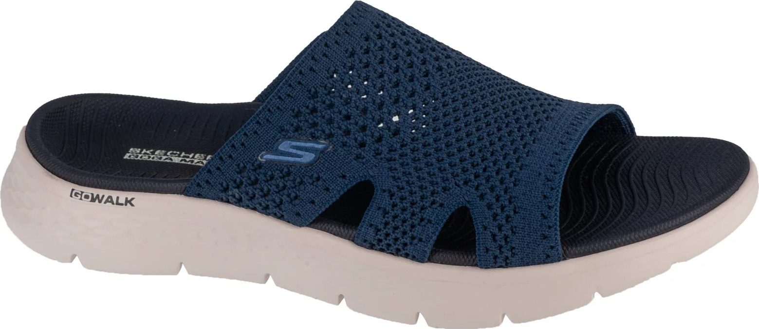 Tmavě modré dámské pantofle Skechers Go Walk Flex Sandal - Elation 141425-NVY Velikost: 37