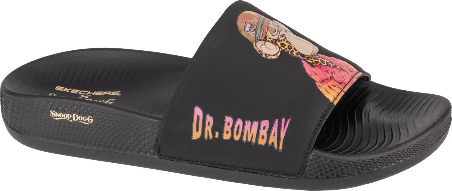 Černé pánské pantofle Skechers Snoop Dogg Hyper Slide - Dr. Bombay (Velikost 40)