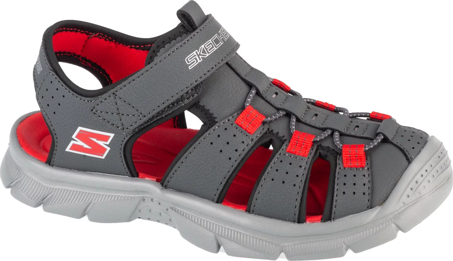 Šedé chlapecké sandály Skechers Relix Sandal (Velikost 28)