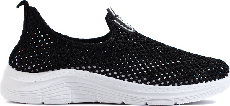 Dírkované slip-on černé sportovní boty (Velikost 36)