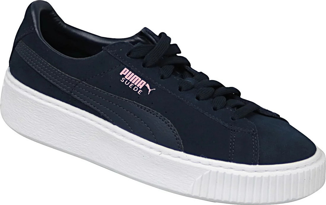 TMAVĚ MODRÉ DÁMSKÉ TENISKY PUMA SUEDE PLATFORM JR 363663-03 Velikost: 37.5