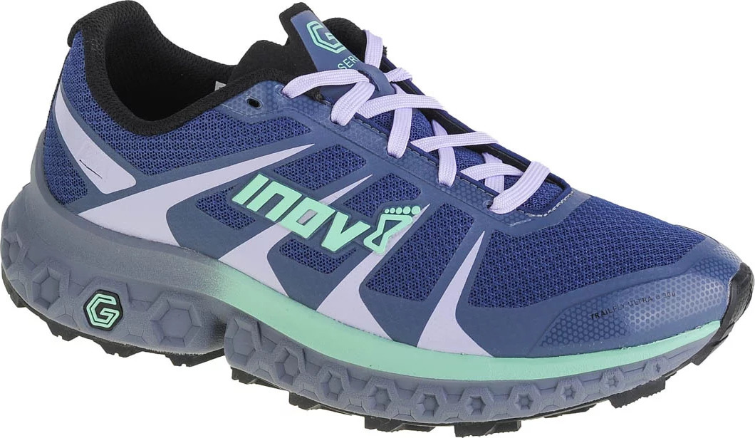 Tmavě modré dámské běžecké boty Inov-8 Trailfly Ultra G 300 Max (Velikost 37)