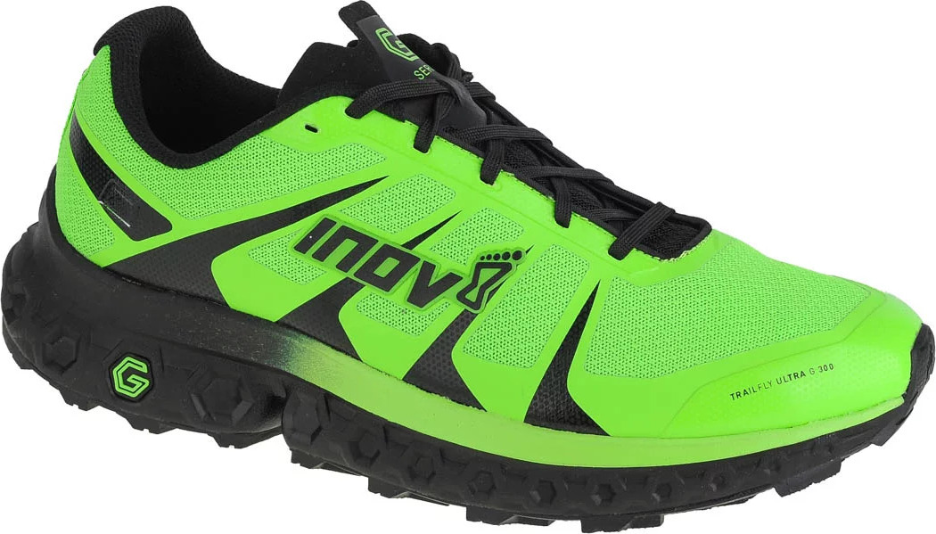 Neonově zelené běžecké boty Inov-8 Trailfly Ultra G 300 Max (Velikost 41,5)