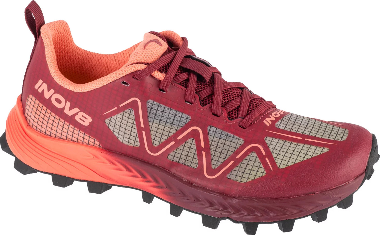 Vínové běžecké boty Inov-8 MudTalon Speed W 001147 (Velikost 37)